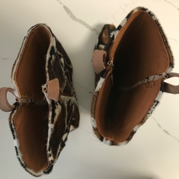 Free People We the Free Dagget Western Montage Ocelot Hair on Boots Size 37 - Picture 10 of 16